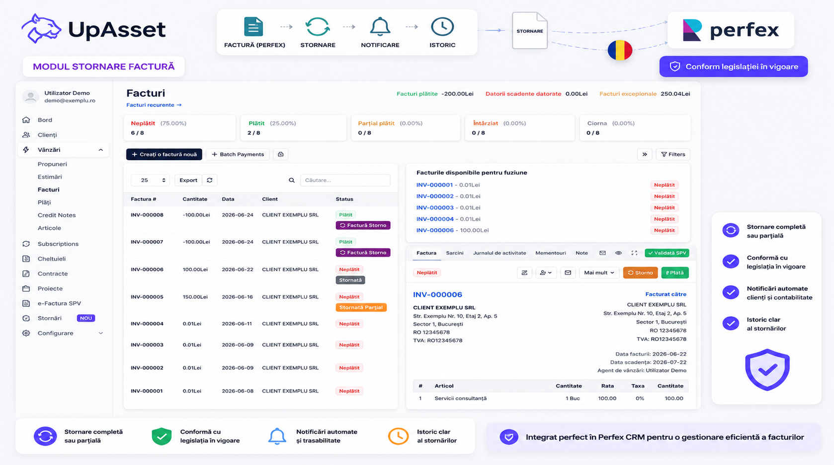 Modul Stornare Facturi Perfex CRM